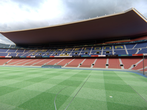 Camp Nou Stadion FC Barcelona Fußballarena 3D Modell