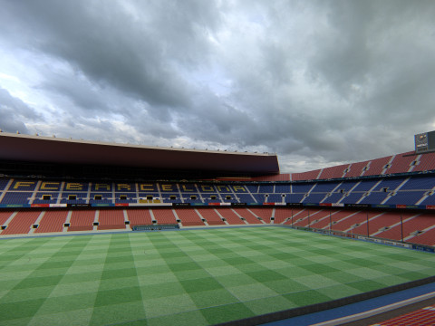 Camp Nou Stadion FC Barcelona Fußballarena 3D Modell