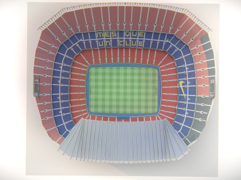 Camp Nou Stadion FC Barcelona Fußballarena 3D Modell