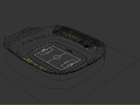 Camp Nou Stadion FC Barcelona Fußballarena 3D Modell