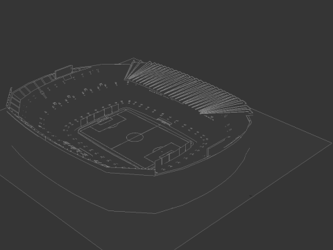 Camp Nou Stadion FC Barcelona Fußballarena 3D Modell