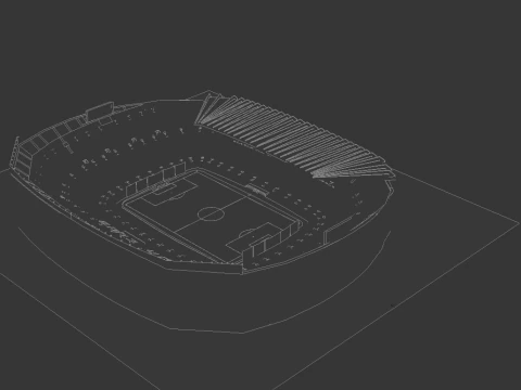 Est&aacute;dio Camp Nou Arena de futebol do FC Barcelona Modelo 3D