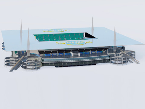 Hard Rock Stadium Майамі Реалістичний стадіон NFL 3D Модель