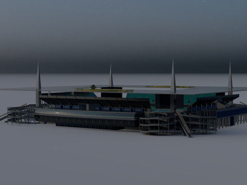 Hard Rock Stadium Майамі Реалістичний стадіон NFL 3D Модель