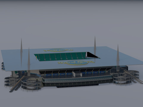 Hard Rock Stadium Майамі Реалістичний стадіон NFL 3D Модель