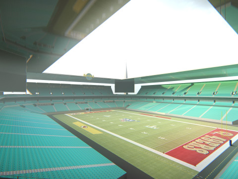 Hard Rock Stadium Майамі Реалістичний стадіон NFL 3D Модель