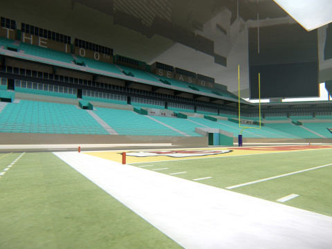 Hard Rock Stadium Майамі Реалістичний стадіон NFL 3D Модель