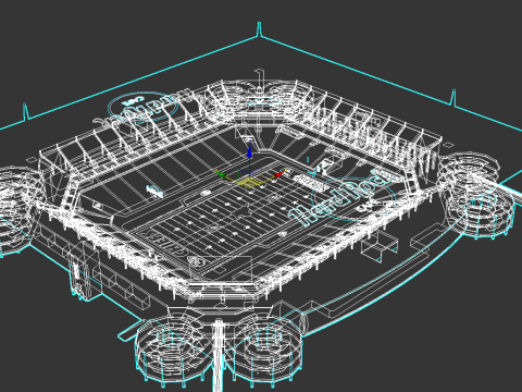 Hard Rock Stadium Майамі Реалістичний стадіон NFL 3D Модель