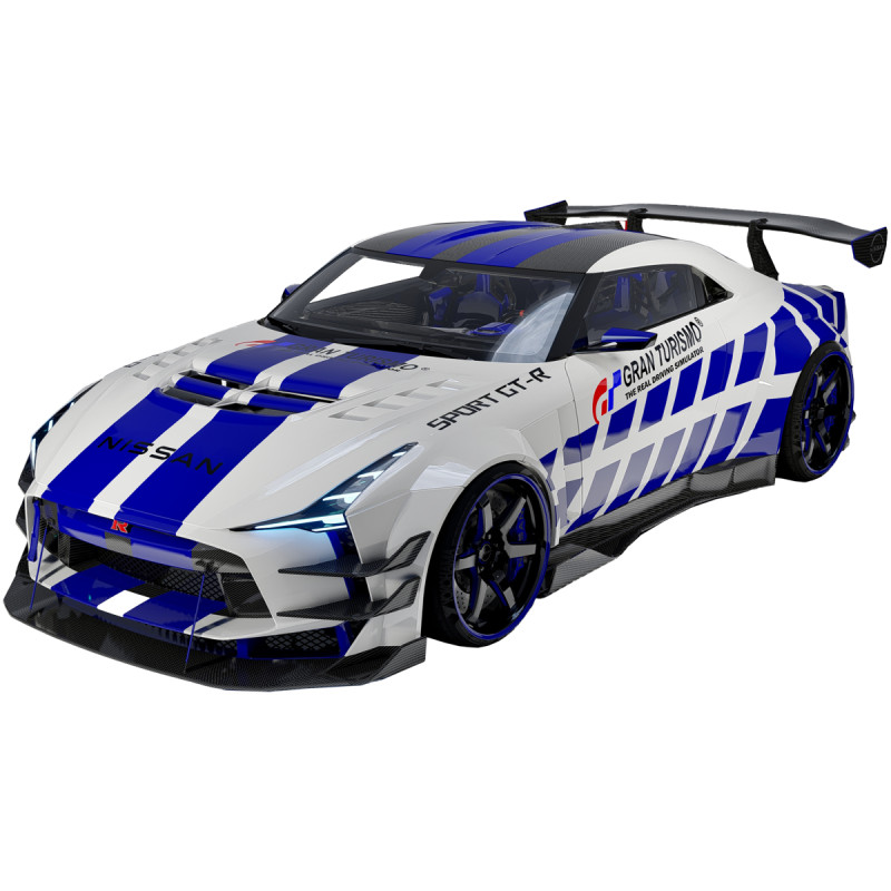 Nissan GT-R Gran Turismo Sport Sürümü 3D Model .c4d .max .obj .3ds .fbx .stl .blend 