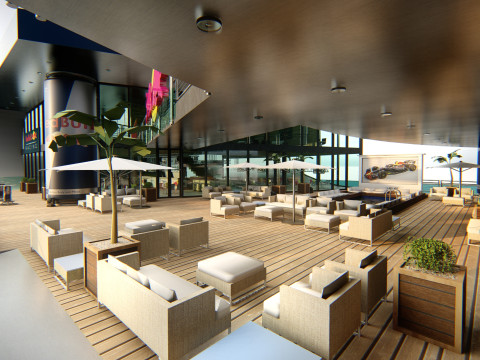 RB Formula1 Paddock Concept 3D Model