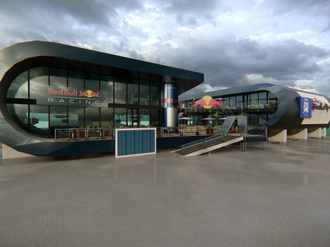 RB Formula1 Paddock Concept 3D Model