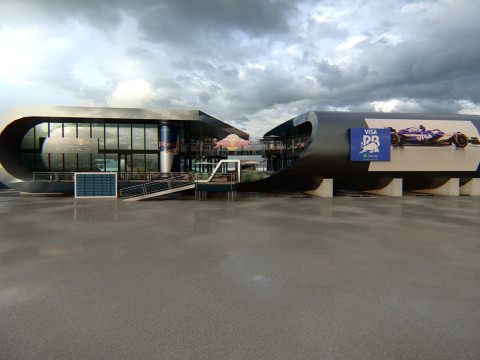 RB Formula1 Paddock Concept 3D Model