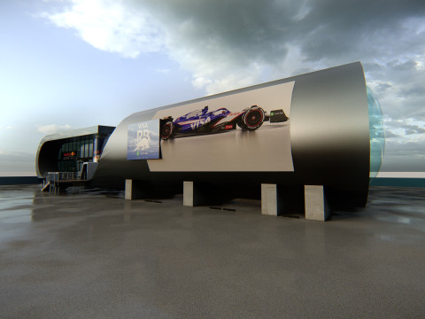 RB Formula1 Paddock Concept 3D Model