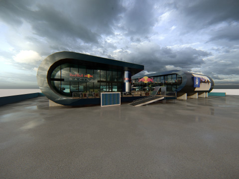 RB Formula1 Paddock Concept 3D Model