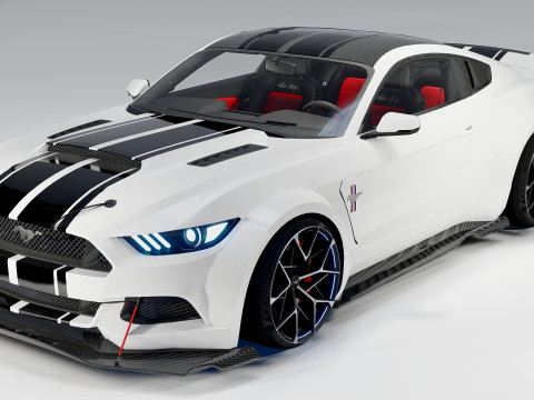 D Must ang GT Liberty Walk için İç Mekanlı Geniş Gövde 3D Model