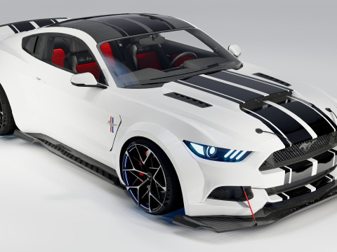 D Must ang GT Liberty Walk için İç Mekanlı Geniş Gövde 3D Model