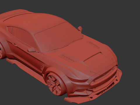 D Must ang GT Liberty Walk için İç Mekanlı Geniş Gövde 3D Model