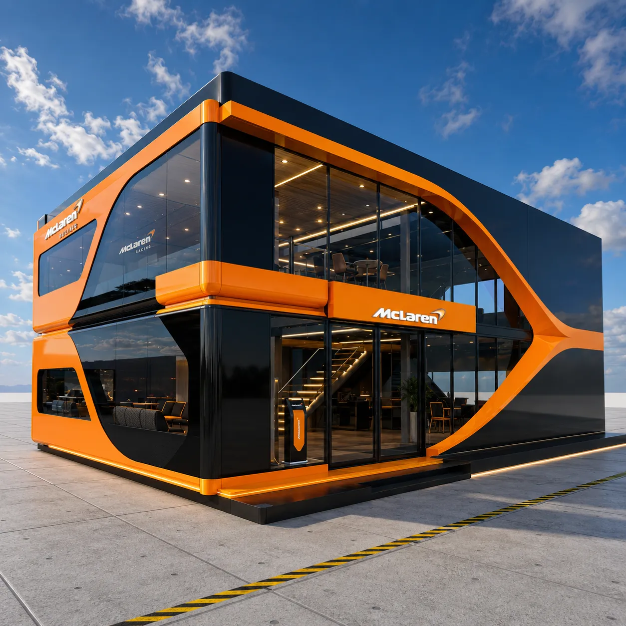 McLaren Formula1 Paddock Concept 3D Model .c4d .max .obj .3ds .fbx .stl .blend 