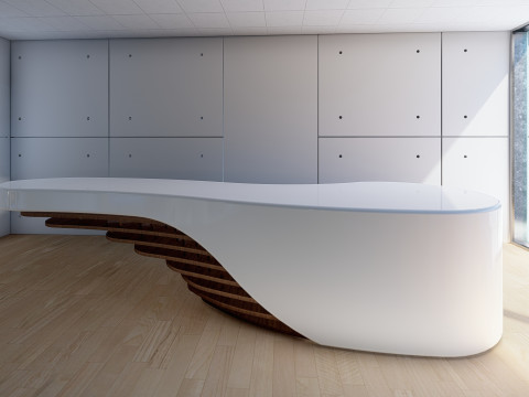 Modern Reception Desk 3D Model