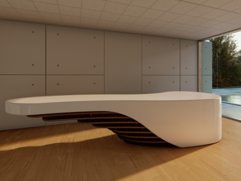 Banco reception moderno Modello 3D