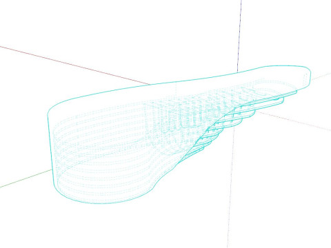 Banco reception moderno Modello 3D