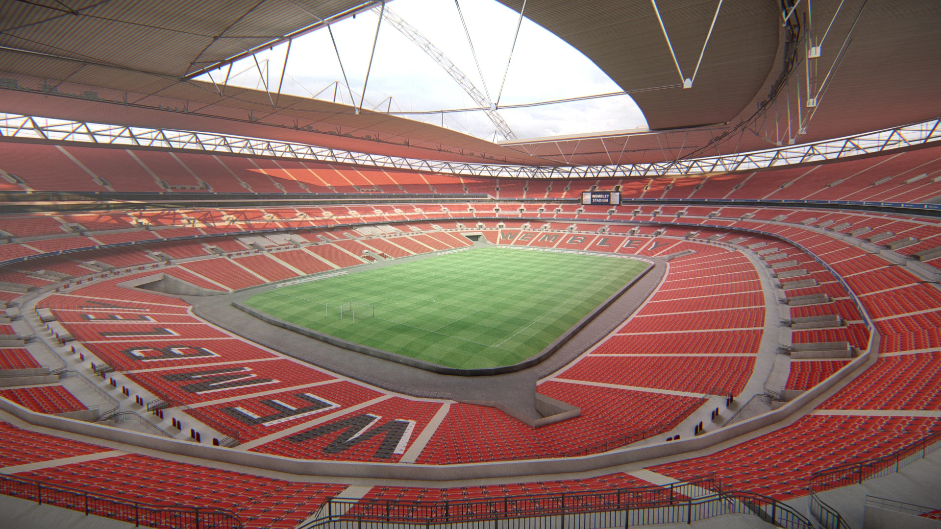 Wembley Stadium 3D Model .c4d .max .obj .3ds .fbx .stl .blend 