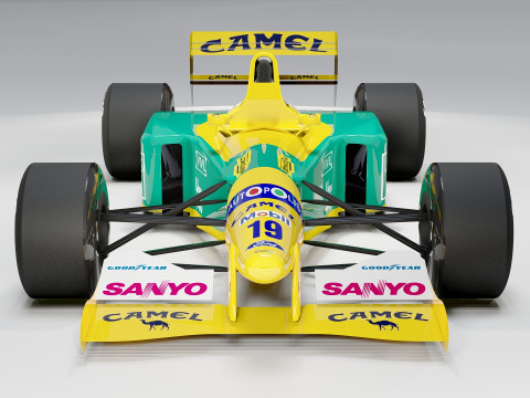 Benetton B192 Formel 1 Camel-Lackierung 3D Modell