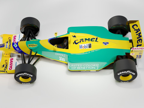 Benetton B192 Formel 1 Camel-Lackierung 3D Modell