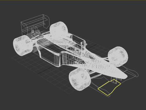Benetton B192 Formel 1 Camel-Lackierung 3D Modell