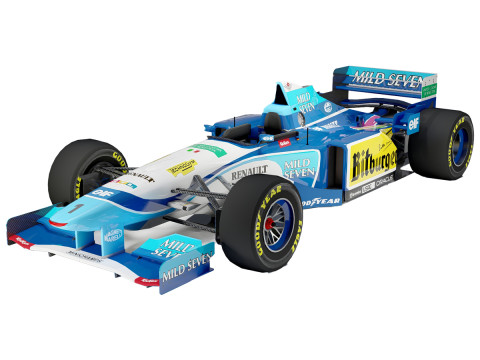 Benetton B195 Formel 1 1995 3D Modell