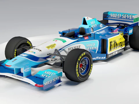 Benetton B195 Formula 1 1995 3D Model
