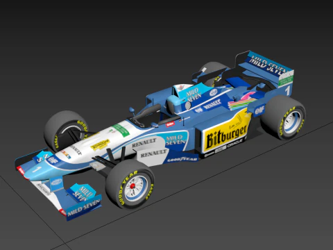 Benetton B195 Formula 1 1995 3D Model