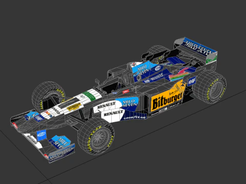 Benetton B195 Formula 1 1995 3D Model