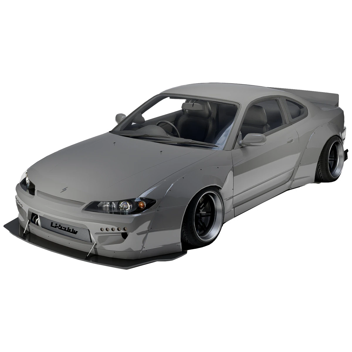 Nissan Silvia S15 Rocket Bunny 1999 Widebody Drift Car 3D Model .c4d .max .obj .3ds .fbx .stl .blend 