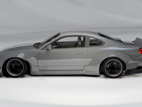 Nissan Silvia S15 Rocket Bunny 1999 Widebody Drift Car 3D Model