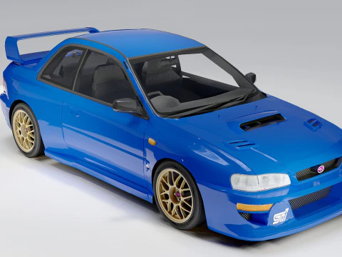 Subaru Impreza 22B STi 1998 Iconic Rally Legend 3D Model