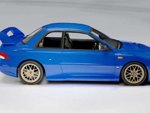 Subaru Impreza 22B STi 1998 Iconic Rally Legend 3D Model