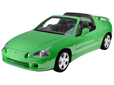 ホンダ CR-X デルソル Si 1993 3Dモデル