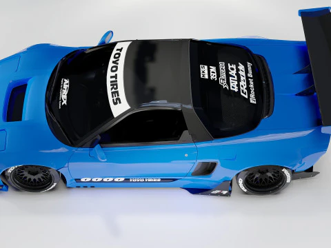 Honda NSX-R Rocket Bunny 1992 Widebody JDM Supercar 3D Model