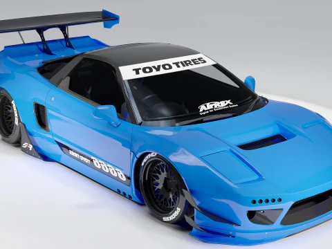 Honda NSX-R Rocket Bunny 1992 Widebody JDM Supercar 3D Model