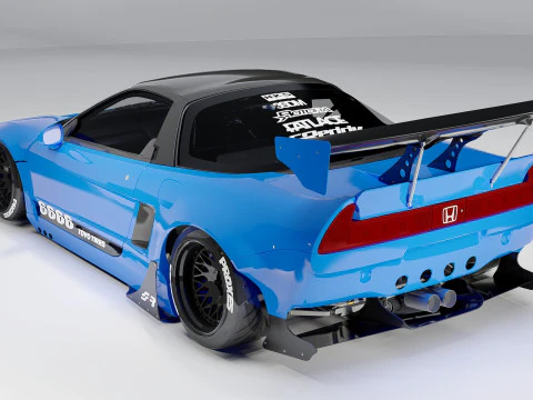 Honda NSX-R Rocket Bunny 1992 Widebody JDM Supercar 3D Model