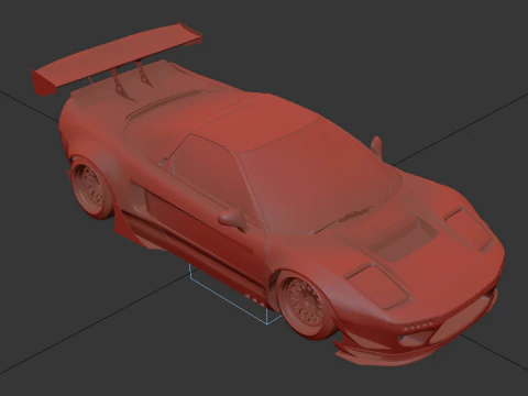 Honda NSX-R Rocket Bunny 1992 Widebody JDM Supercar 3D Model