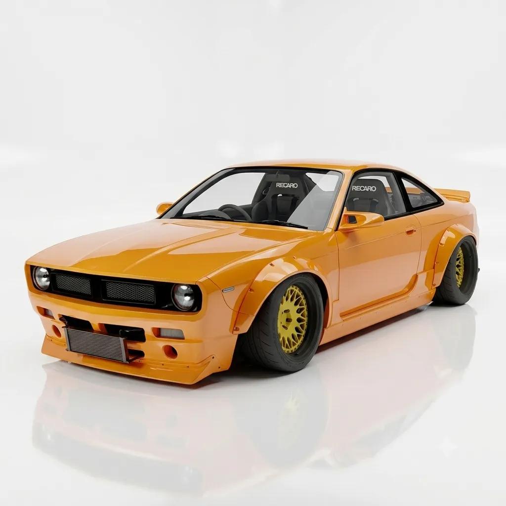 Nissan 240SX - Silvia S14 Rocket Bunny Boss Aero 1995 3D Model .c4d .max .obj .3ds .fbx .stl .blend 