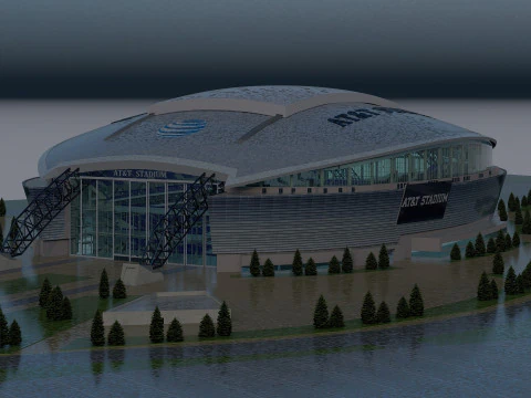 ATT-Stadion Cowboys-Stadion Hochdetaillierte American-Football-Arena 3D Modell