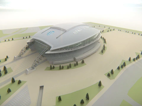 ATT-Stadion Cowboys-Stadion Hochdetaillierte American-Football-Arena 3D Modell