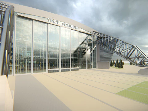 ATT-Stadion Cowboys-Stadion Hochdetaillierte American-Football-Arena 3D Modell