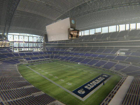 ATT-Stadion Cowboys-Stadion Hochdetaillierte American-Football-Arena 3D Modell