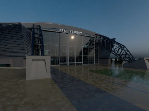 ATT-Stadion Cowboys-Stadion Hochdetaillierte American-Football-Arena 3D Modell