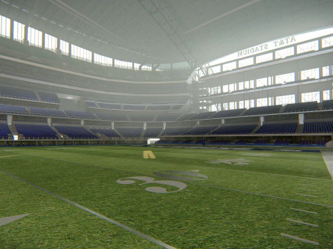 ATT-Stadion Cowboys-Stadion Hochdetaillierte American-Football-Arena 3D Modell