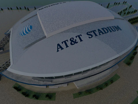 ATT-Stadion Cowboys-Stadion Hochdetaillierte American-Football-Arena 3D Modell